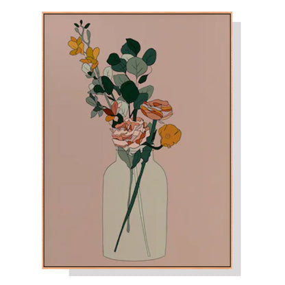 Wall Art 50cmx70cm Boho Floral Wood Frame Canvas