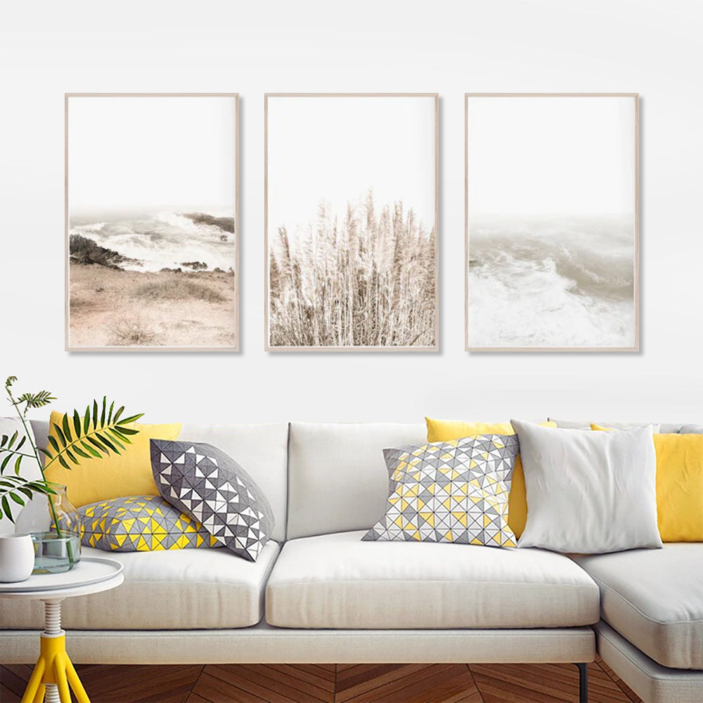 Wall Art 40cmx60cm Coastal Beach 3 Sets Wood Frame Canvas