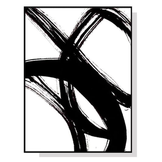 Wall Art 40cmx60cm Minimalist Black Artwork Black Frame Canvas