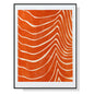 Wall Art 70cmx100cm Abstract Orange Black Frame Canvas