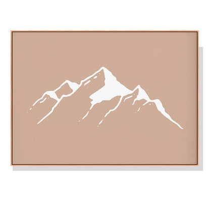 Wall Art 80cmx120cm Boho Mountain Wood Frame Canvas