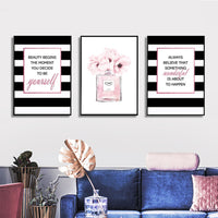 Wall Art 60cmx90cm Fashion Prints 3 Sets Black Frame Canvas