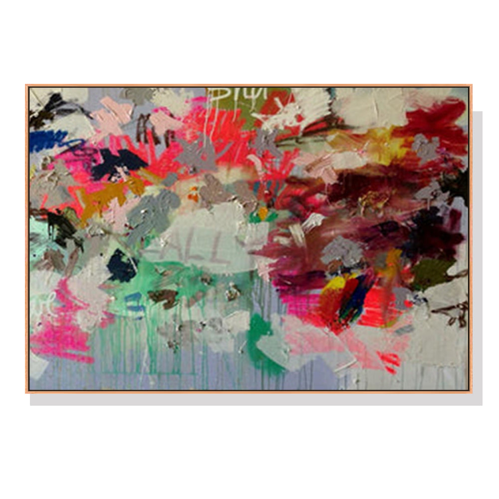 Wall Art 100cmx150cm Abstract Free Flow Wood Frame Canvas