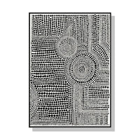 Wall Art 40cmx60cm Clustered Dots A Black Frame Canvas