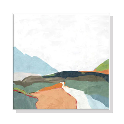 Wall Art 90cmx90cm April Morning White Frame Canvas