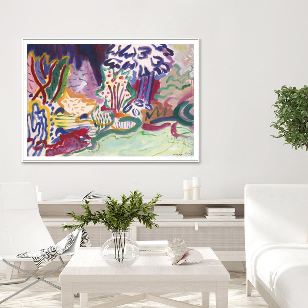 Wall Art 60cmx90cm Late Summer White Frame Canvas