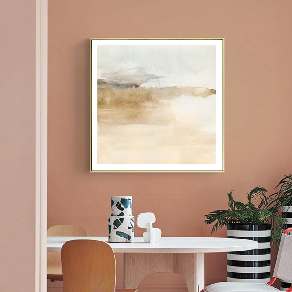 Wall Art 40cmx40cm Atmospheric Edge II Gold Frame Canvas