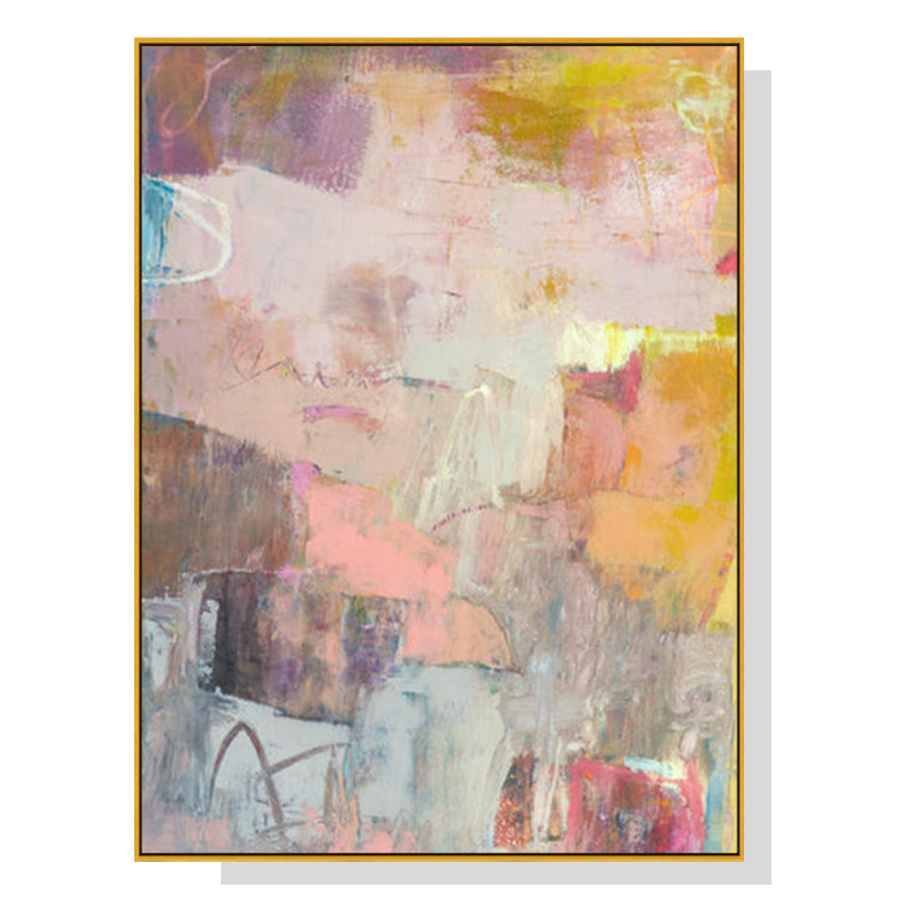 Wall Art 90cmx135cm Lann II Gold Frame Canvas