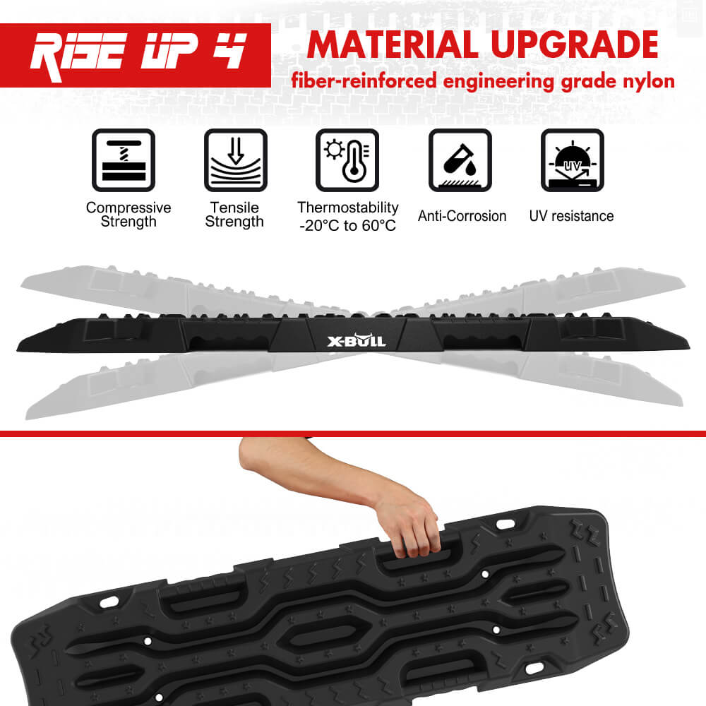 X-BULL Recovery Tracks Boards 4PCS 12T Sand Snow Mud tracks 4WD Car Truck RISEUP