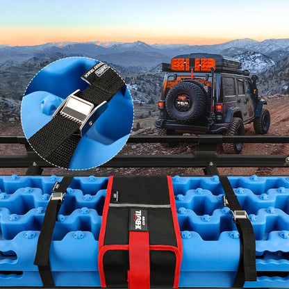 X-BULL KIT2 Recovery tracks kit Board Traction Sand trucks strap mounting 4x4 Sand Snow Car blue 6pcs