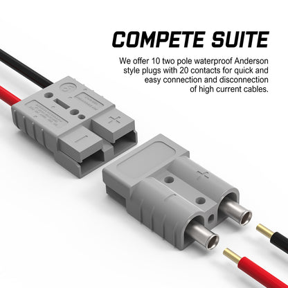 10x Anderson Plug Anderson Style Plug Connectors 50AMP 6AWG 12-24V DC Power Tool