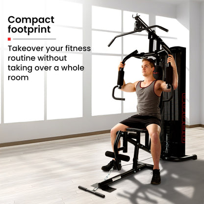 PROFLEX Multi-Station Compact Home Gym Set, 150lbs Weight Plates- M8000