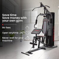 PROFLEX Multi-Station Compact Home Gym Set, 150lbs Weight Plates- M8000