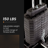 PROFLEX Multi-Station Home Gym Set with 98lbs Weight Plates- M8000