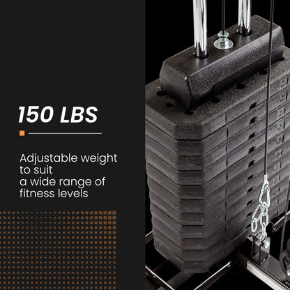 PROFLEX Multi-Station Home Gym Set with 98lbs Weight Plates- M8000