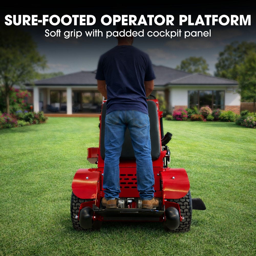 BAUMR-AG 32" Stand-On Zero-Turn Mower, Electric Start, 23hp, 764cc, Hydrostatic Drive, 10 Cut Heights