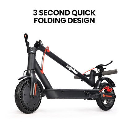 ALPHA Urban 8 Electric Scooter, Suspension, 25km Range, 8.5-Inch Wheels, Brushless Motor, Motorised Commuter eScooter for Adults, Black