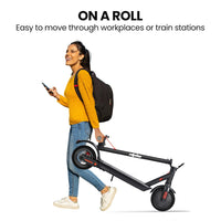 ALPHA Urban 8 Electric Scooter, Suspension, 25km Range, 8.5-Inch Wheels, Brushless Motor, Motorised Commuter eScooter for Adults, Black