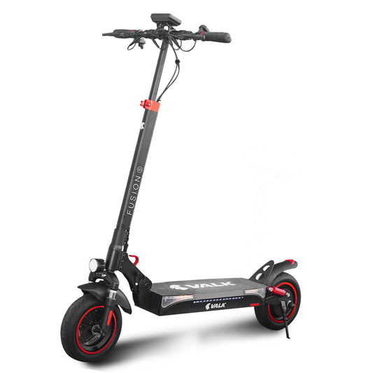 VALK Fusion 5 Electric Scooter, 500W 48V 13Ah Lithium 50km Range 40km/h Quad Shocks 10 inch Tyres