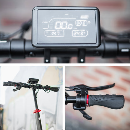 VALK Fusion 5 Electric Scooter, 500W 48V 13Ah Lithium 50km Range 40km/h Quad Shocks 10 inch Tyres