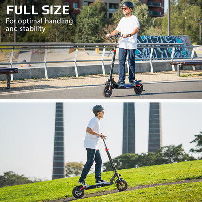 VALK Fusion 5 Electric Scooter, 500W 48V 13Ah Lithium 50km Range 40km/h Quad Shocks 10 inch Tyres