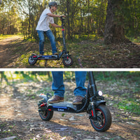 VALK Fusion 5 Electric Scooter, 500W 48V 13Ah Lithium 50km Range 40km/h Quad Shocks 10 inch Tyres