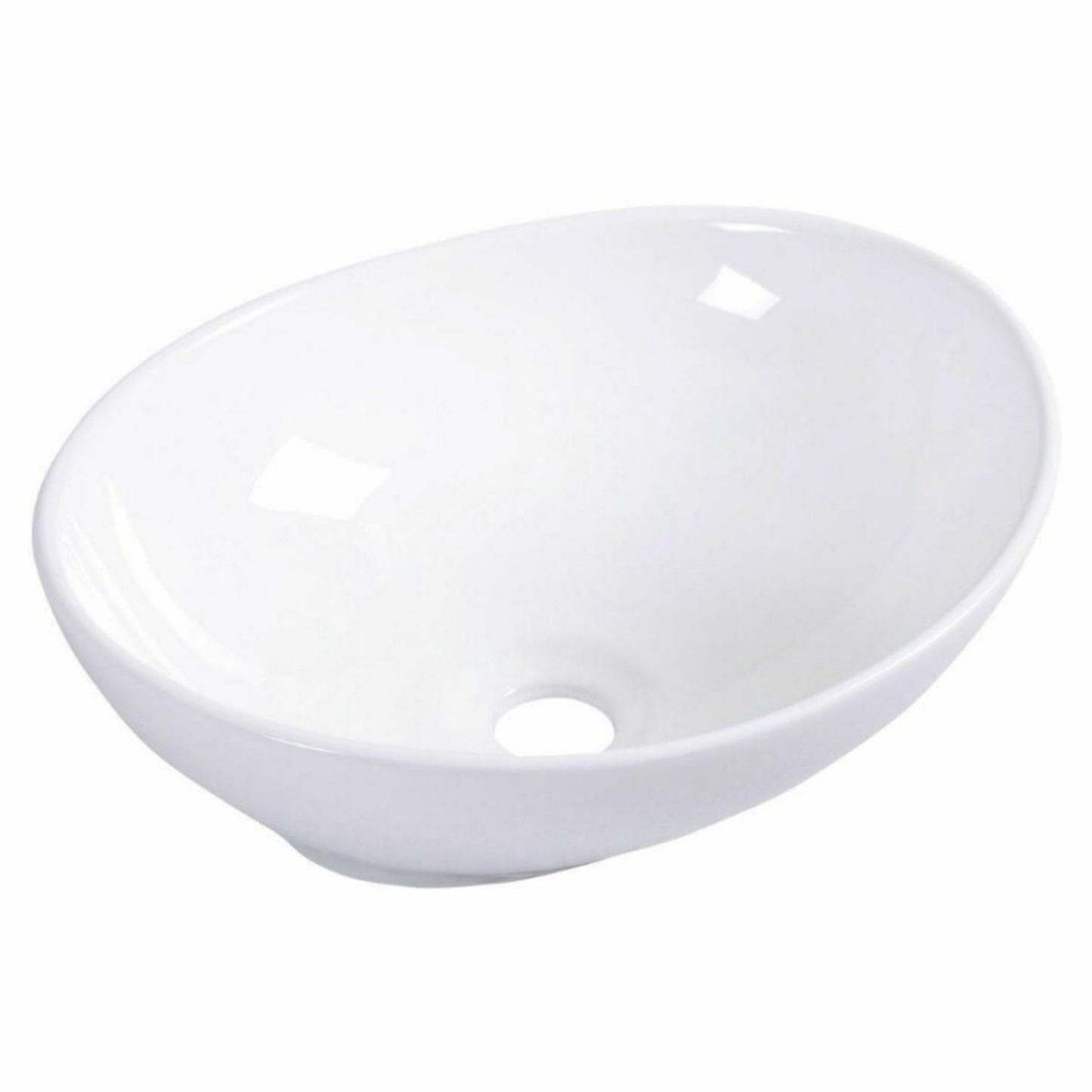 AMIRRA Ceramic Basin Oval Sink Bowl (White)