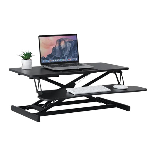 EKKIO Adjustable Standing Desk Riser Stand Up Desk Converter (Black) EK-DSR-101-MS