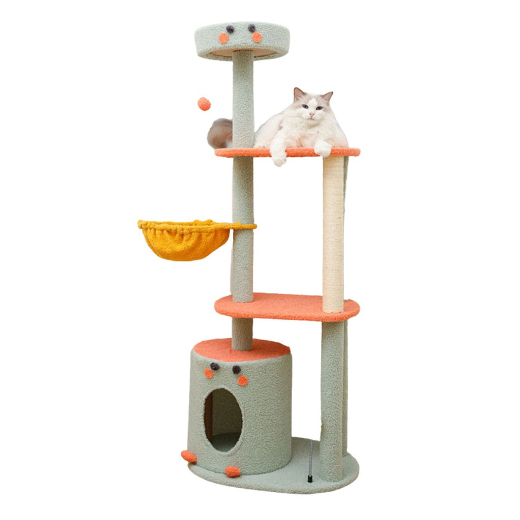 Floofi 143cm Dinosaur Cat Condo Cat Tree Green FI-CT-154-MM