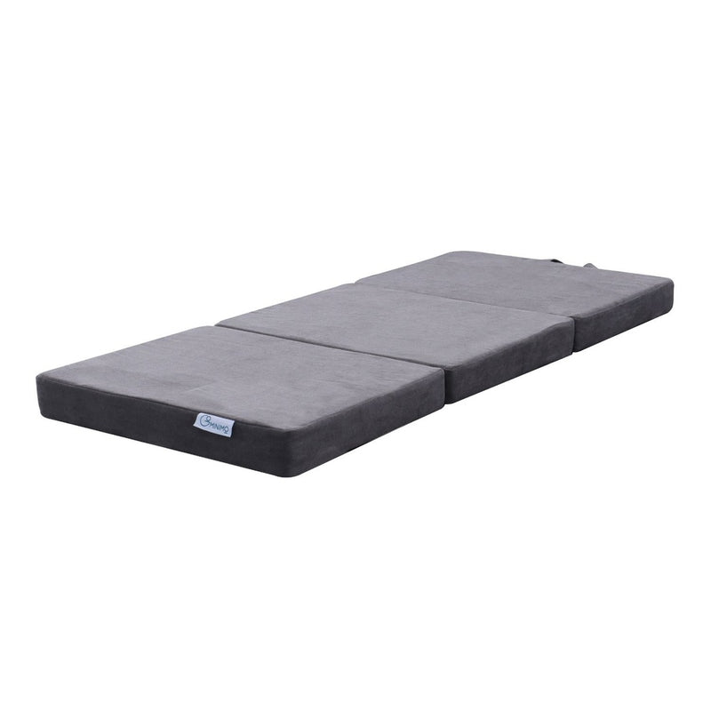 GOMINIMO 3 Fold Folding Mattress Double Light Grey