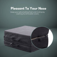 GOMINIMO 3 Fold Folding Mattress Double Light Grey