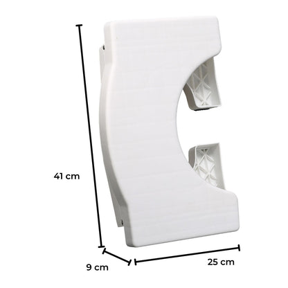 GOMINIMO Foldable Toilet Step Stool with Non-Slip Base (White)