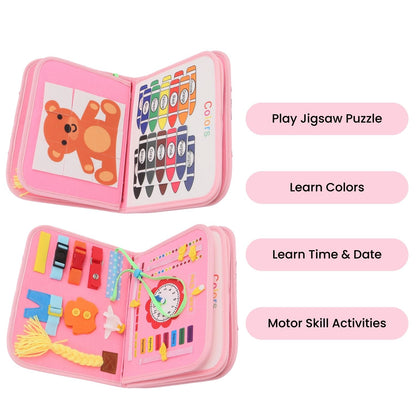 GOMINIMO Kids Busy Board Learning Toys (Pink) GO-BB-101-BF