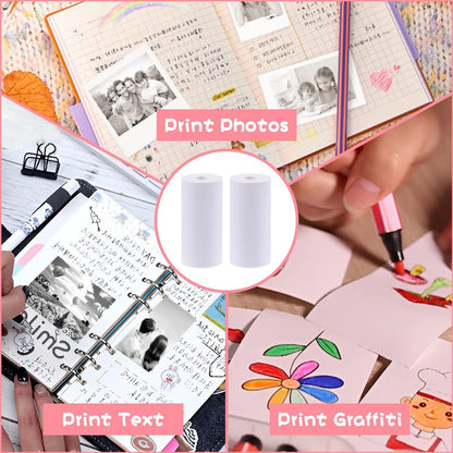 GOMINIMO 5 Rolls for Kids Instant Print Camera Refill Print Paper (White) GO-IPC-104-YMS