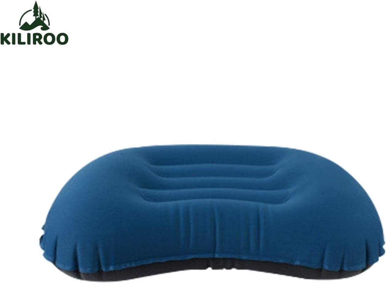 KILIROO Inflatable Camping Travel Pillow - Dark Blue