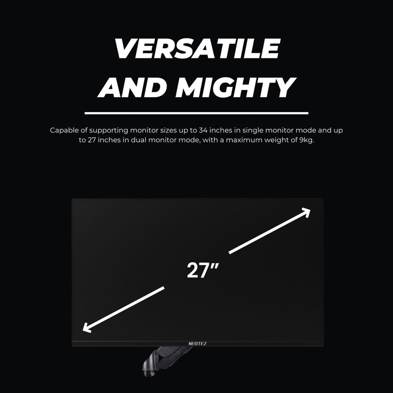 Neotez SAGITTA Pro Duo 27" Pole Monitor Arm