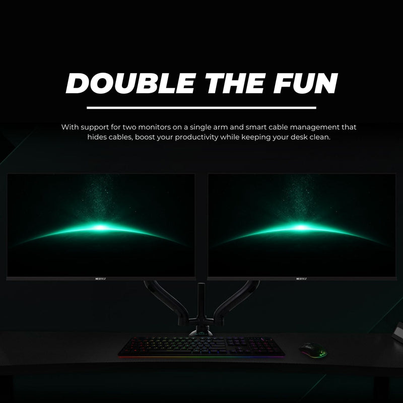 Neotez SAGITTA Pro Duo 27" Pole Monitor Arm