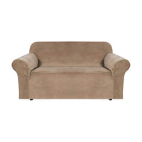 GOMINIMO Velvet Sofa Cover 2 Seater (Blush Brown)