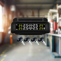 RYNOMATE Tire Pressure Monitoring System (External Solar Power Stick on Windshield 4 Sensor)