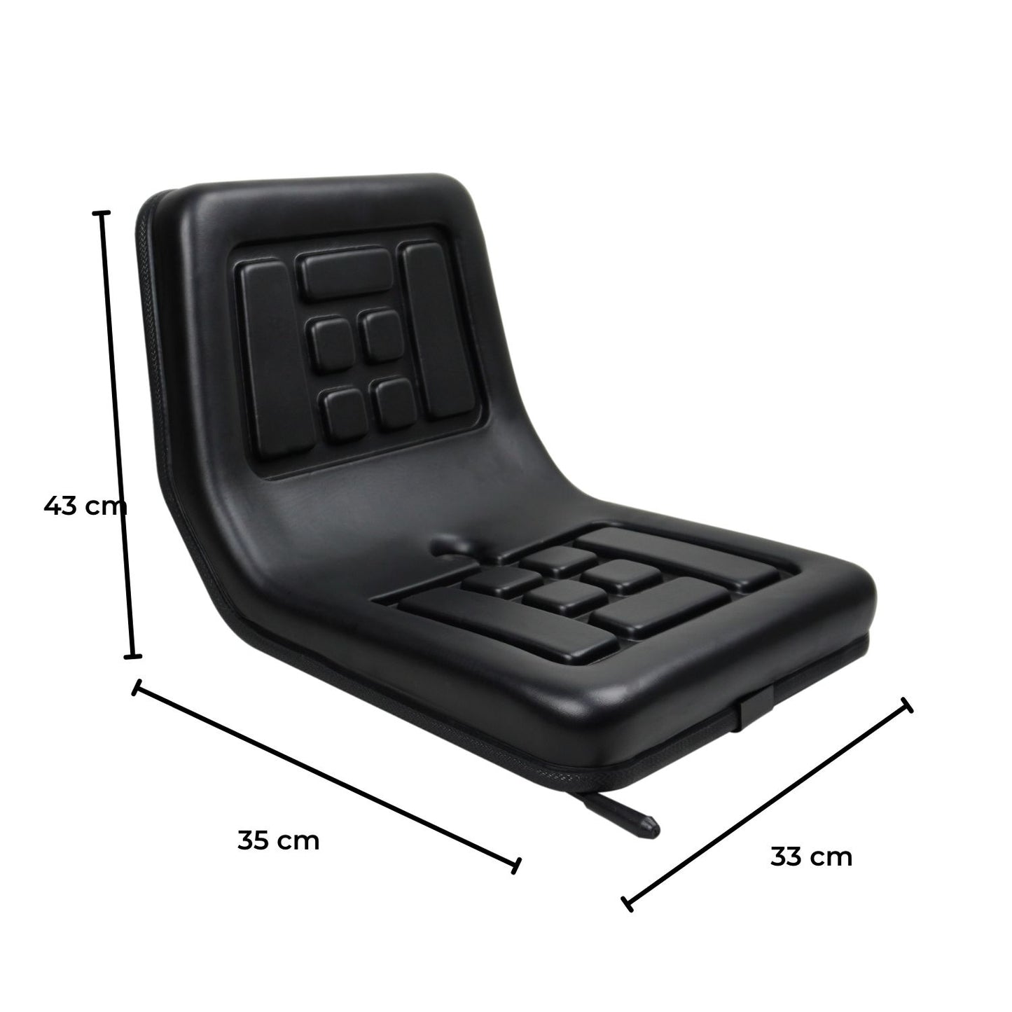 RYNOMATE Universal Tractor Seat with Easy Seat Adjustment (Black)