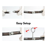 RYNOMATE Plumber Drain Snake Pipeline Sewer Cleaner with Drill Bit Tool (Black)