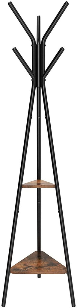 VASAGLE Vintage Coat Rack Stand Black