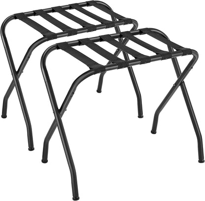 SONGMICS Steel Folding Luggage Rack Pack of 2 Black