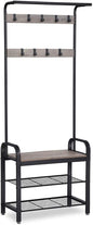 VASAGLE Coat Rack Stand Greige and Black