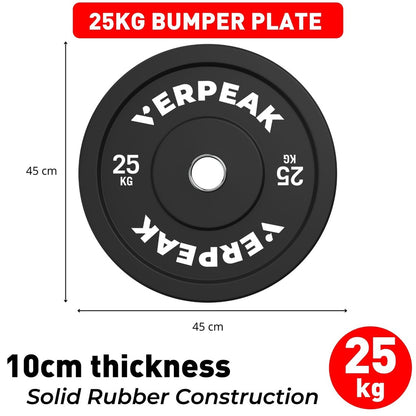 VERPEAK Black Bumper weight plates-Olympic (5kgx2) VP-WP-100-FP / VP-WP-100-LX