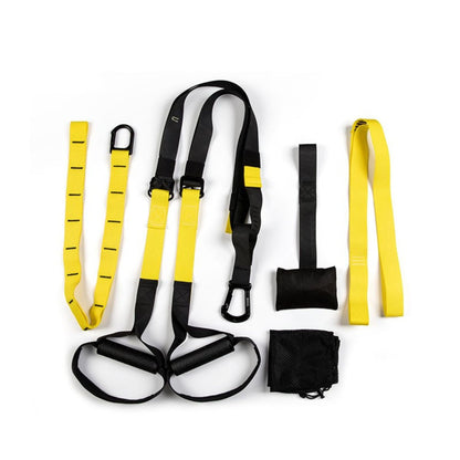 VERPEAK Suspension Trainer Resistance System Training Kit (Black and yellow)