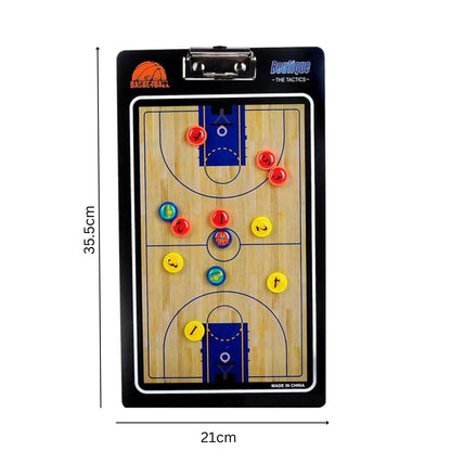 VERPEAK Foldable Basketball Coaching Board with Magnetic Number Pieces & Marker Pen (Black) VP-CB-100-YN