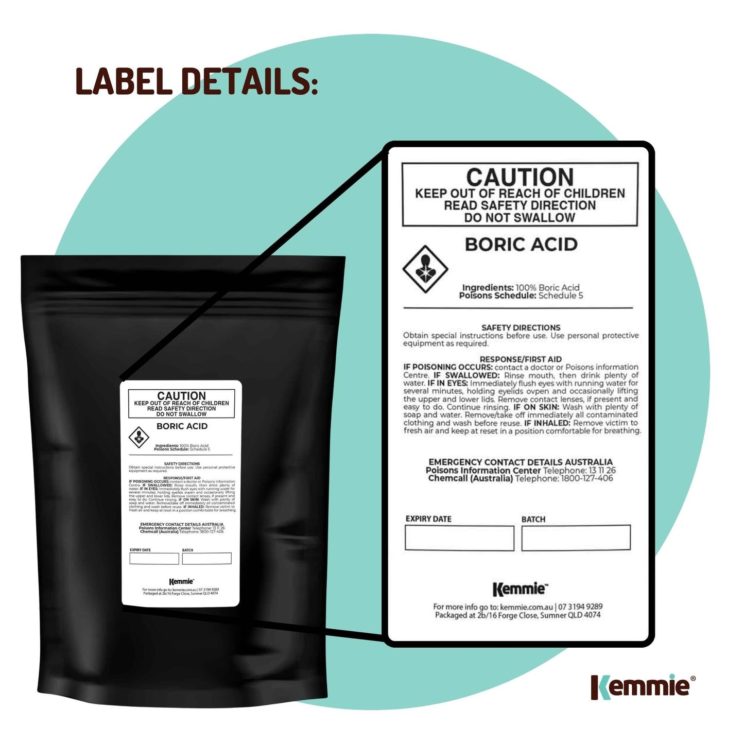 2Kg Boric Acid Powder 99.9% Pure - Soluble Orthoboric Acid H3BO3