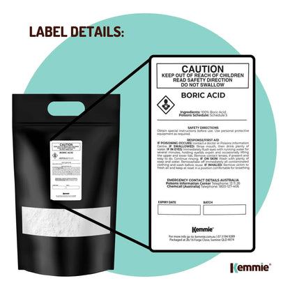 20Kg Boric Acid Powder 99.9% Pure - Soluble Orthoboric Acid H3BO3