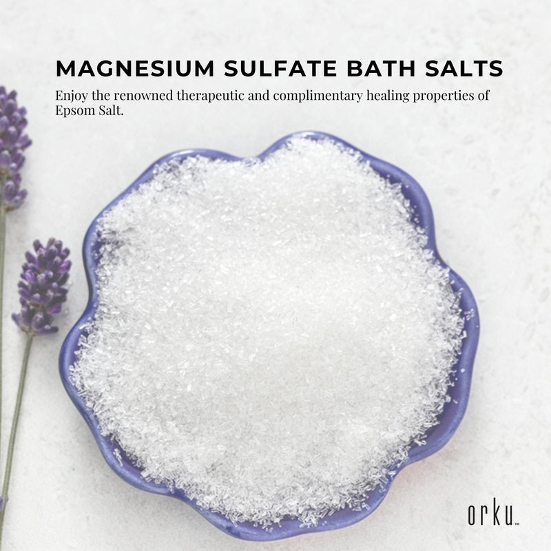 Orku 400g Epsom Salt - Magnesium Sulphate Bath Salts For Skin Body Sulfate